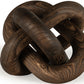10" Brown Solid Wood Tabletop Sculpture