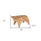 6" Brown Solid Wood Bull Tabletop Sculpture