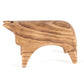 6" Brown Solid Wood Bull Tabletop Sculpture