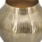 11" Gold Aluminum Round Table Vase