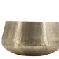 Set of Two Gold Aluminum Round Table Vases