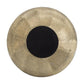 Set of Two Gold Aluminum Round Table Vases