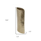 15" Gold Oval Aluminum Table Vase
