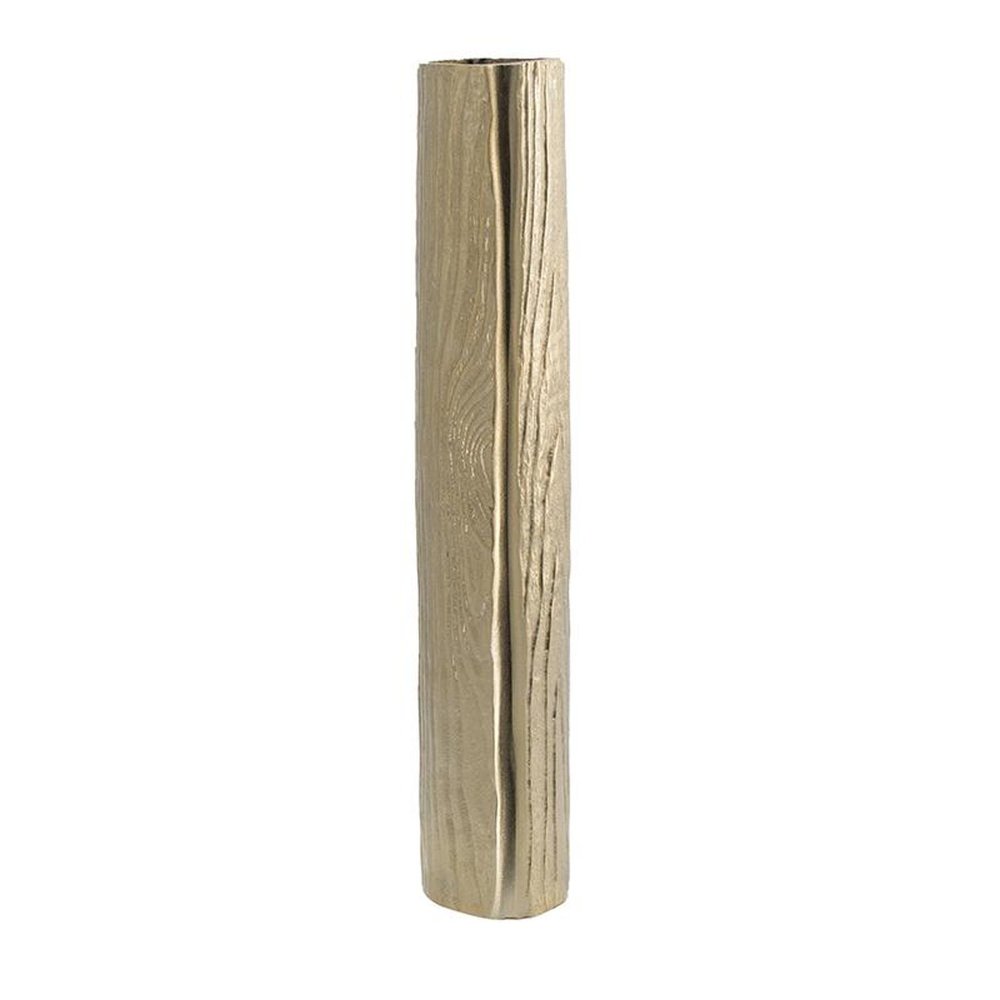 15" Gold Oval Aluminum Table Vase