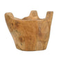 8" Natural Round Solid Wood Table Vase