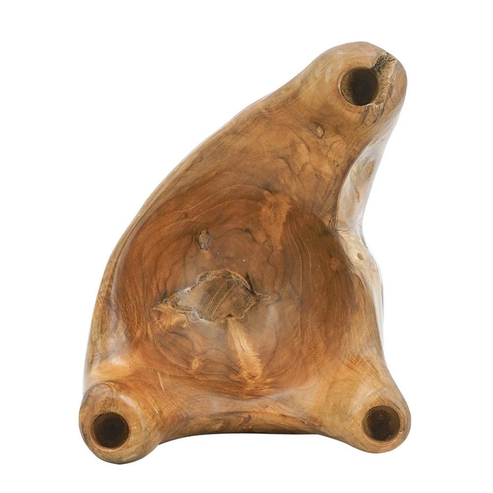 8" Natural Round Solid Wood Table Vase