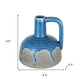 7" Blue and Gray Bud Ceramic Jug Vase With Does Not Apply