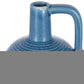 9" Blue And Gray Ceramic Urn Jug Vase