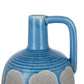 9" Blue and Gray Bud Ceramic Jug Vase With Does Not Apply
