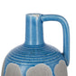 9" Blue And Gray Ceramic Urn Jug Vase