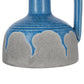 9" Blue and Gray Bud Ceramic Jug Vase With Does Not Apply