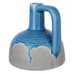 9" Blue And Gray Ceramic Urn Jug Vase