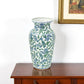 24" White Blue And Green And White Chinoiserie Porcelain Table Vase