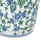 24" White Blue And Green And White Chinoiserie Porcelain Table Vase