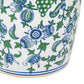 24" White Blue And Green And White Chinoiserie Porcelain Table Vase