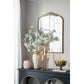 14" Gray Ivory And Gold Modern Abstract Ceramic Table Vase