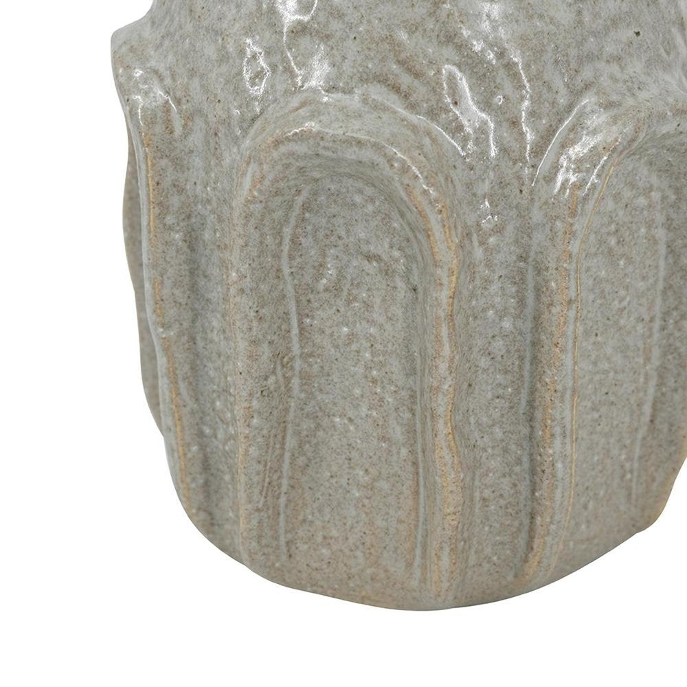 8" Sage And Gray Textural Ceramic Table Vase