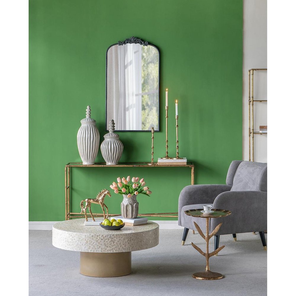 8" Sage And Gray Textural Ceramic Table Vase