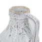 6" Sand And White Terracotta Round Jug Vase
