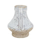 6" Sand And White Terracotta Round Jug Vase