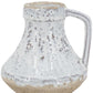 6" Sand And White Terracotta Round Jug Vase