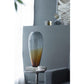 19" Clear And Brown Ombre Glass Table Vase