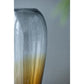 19" Clear And Brown Ombre Glass Table Vase