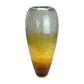 19" Clear And Brown Ombre Glass Table Vase