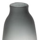 17" Charcoal And Orange Ombre Glass Table Vase