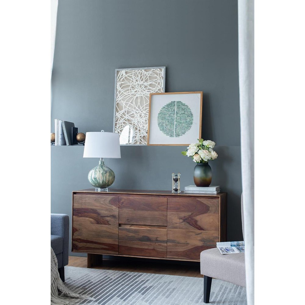 10" Charcoal And Orange Ombre Round Glass Table Vase