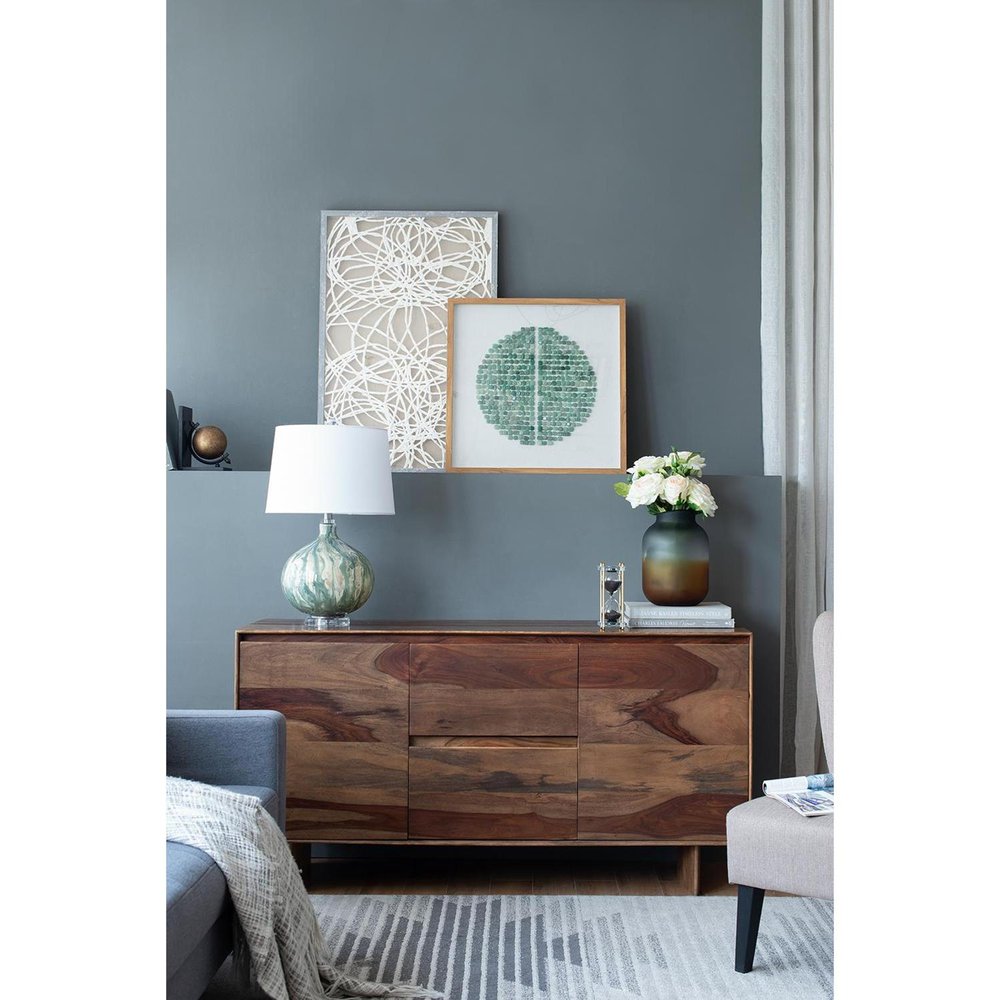 11" Charcoal And Orange Ombre Round Glass Table Vase