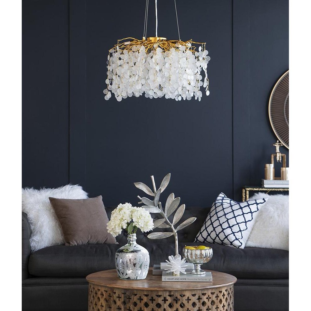 10" Silver Speckle Glass Table Vase