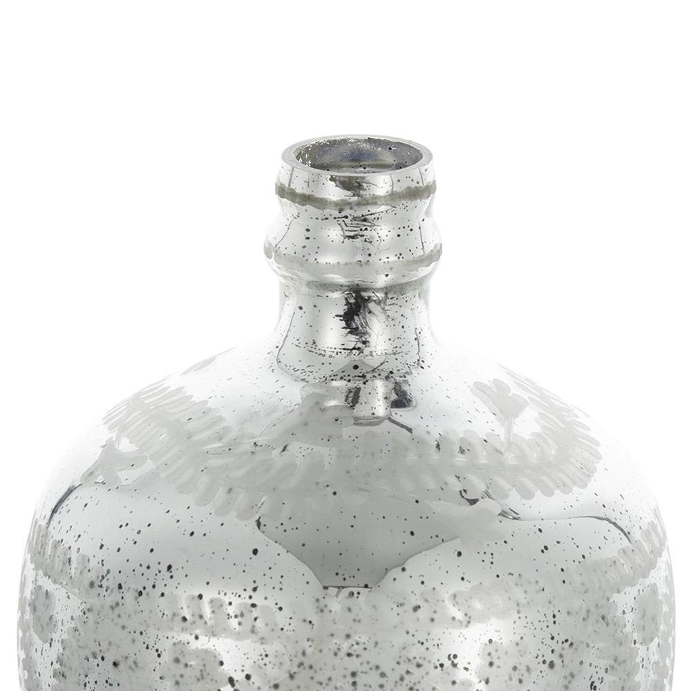 10" Silver Speckle Glass Table Vase