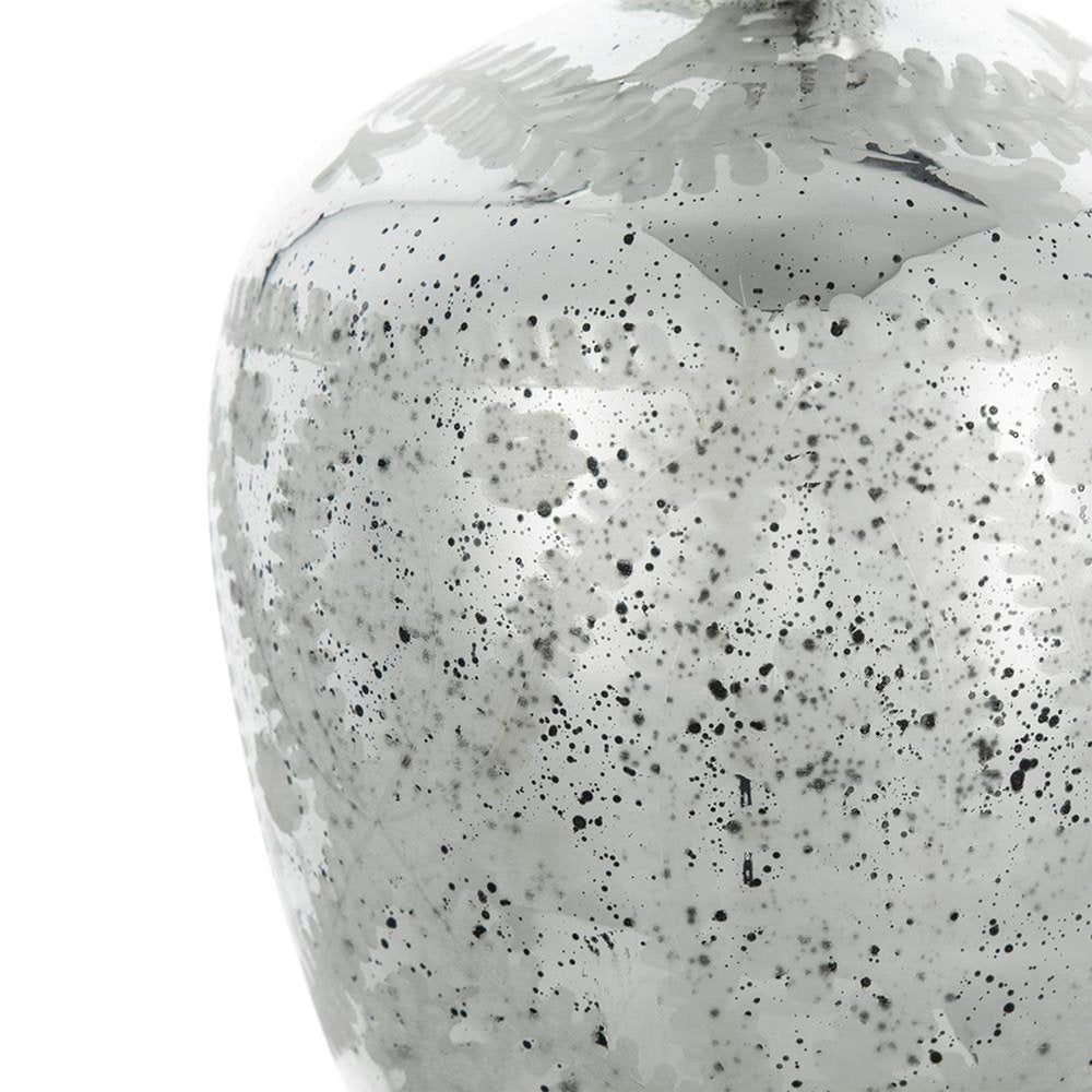 10" Silver Speckle Glass Table Vase