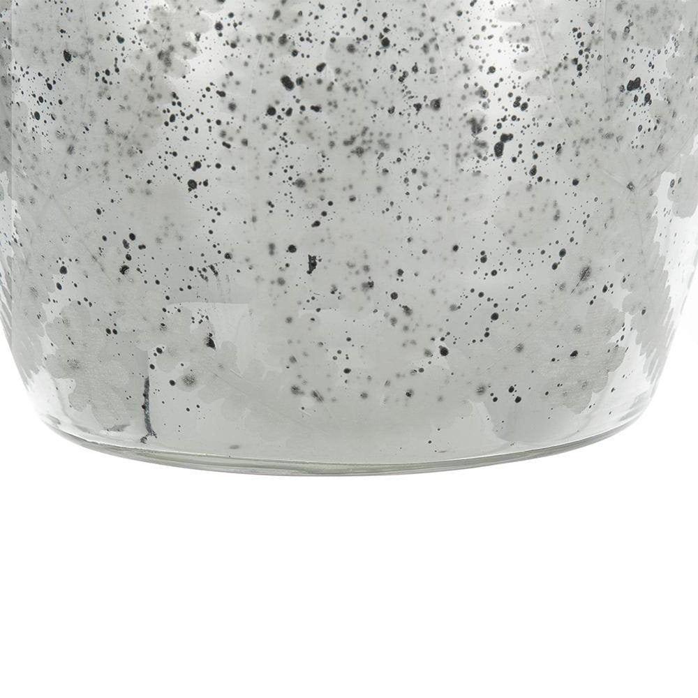10" Silver Speckle Glass Table Vase