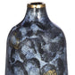 12" Blue And Gold Abstract Bud Glass Table Vase