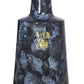 14" Blue And Gold Abstract Bud Glass Table Vase