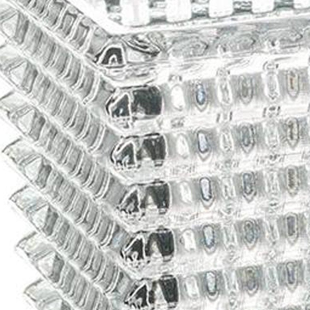 11" Clear Geometric Glass Table Vase