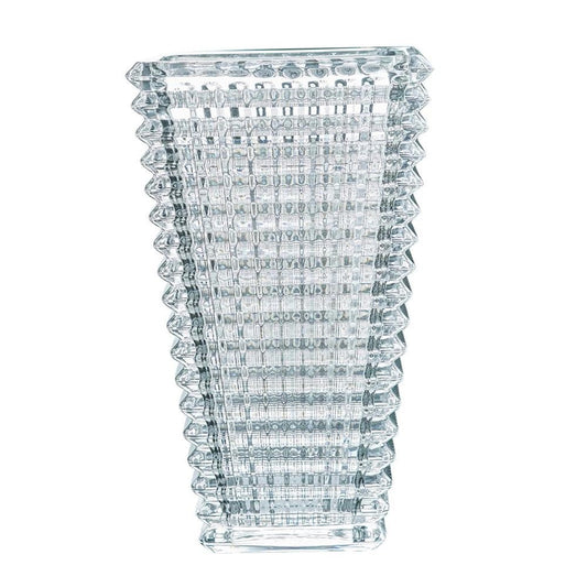 11" Clear Geometric Glass Table Vase