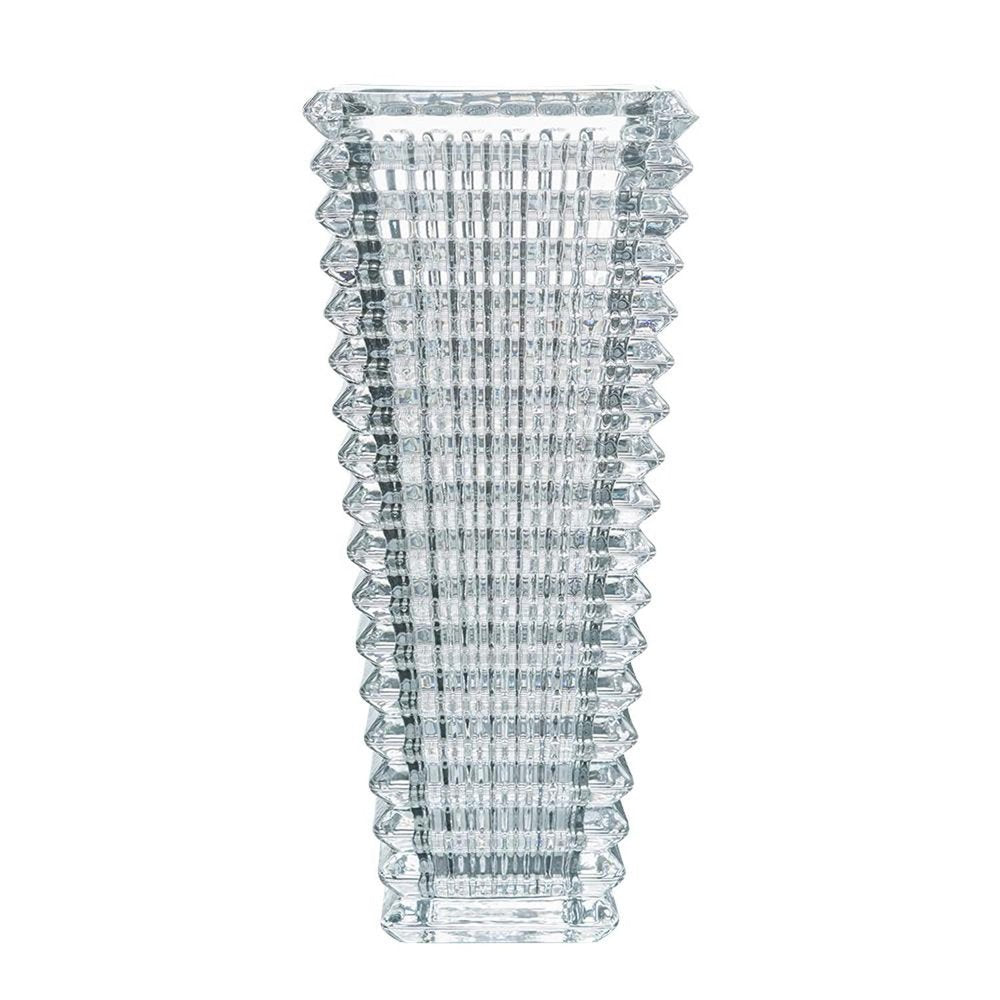 11" Clear Geometric Glass Table Vase