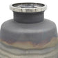 Set of Two Black And Gray Abstract Glass Round Table Vases
