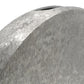 15" Silver Aluminum Round Disc Table Vase
