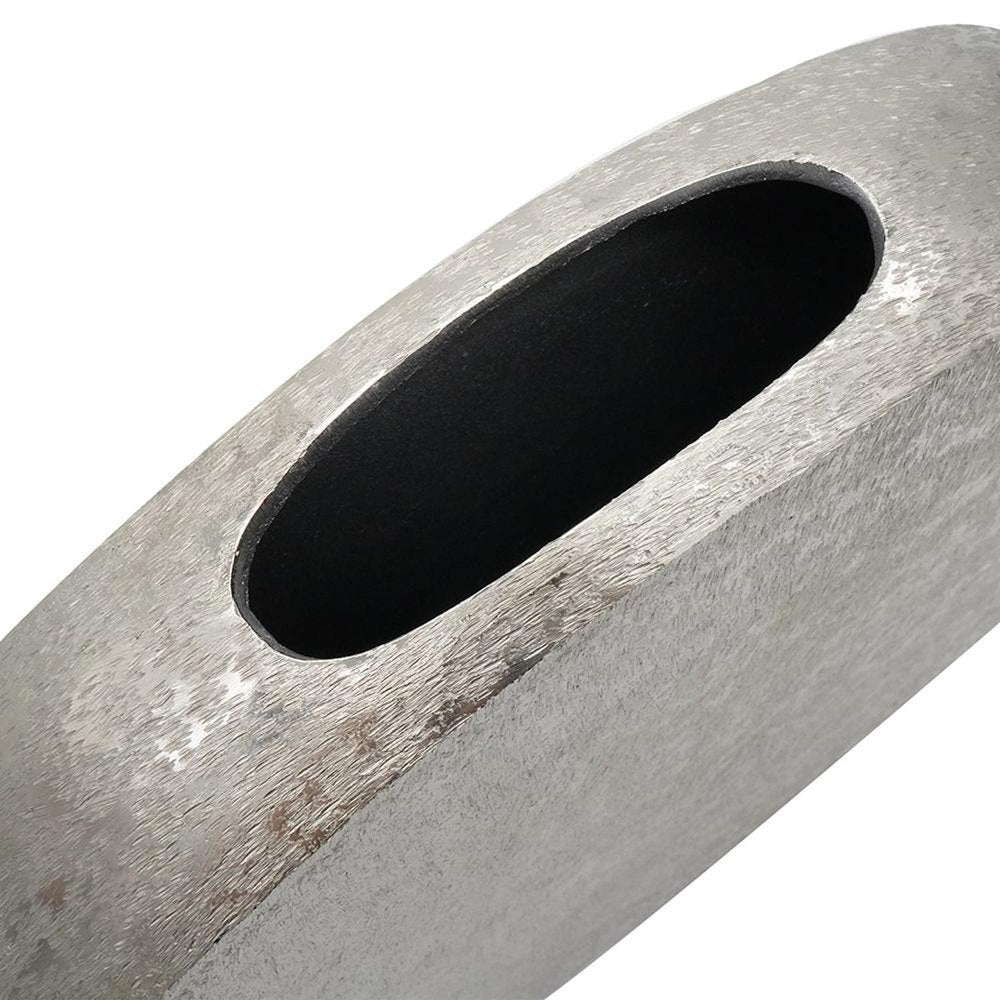 15" Silver Aluminum Round Disc Table Vase