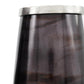 Set of Two Black And Blue Abstract Glass Cylinder Floor Vases