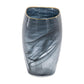 9" Charcoal Abstract Swirl Art Glass Table Vase