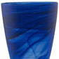 12" Blue Abstract Swirl Glass Tapered Table Vase