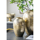 17" Gold Hammered Aluminum Urn Table Vase