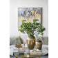 17" Gold Hammered Aluminum Urn Table Vase