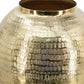 17" Gold Hammered Aluminum Urn Table Vase