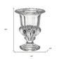 Set of Two Clear Glass Urn Table Vases
